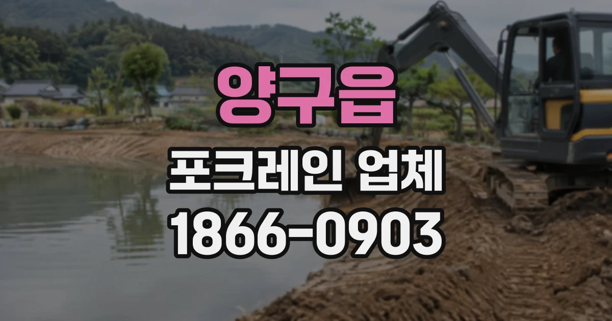 양구읍 포크레인업체