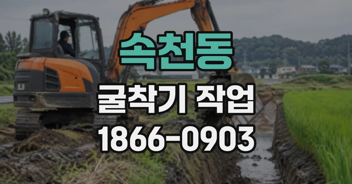 속천동 굴착기작업