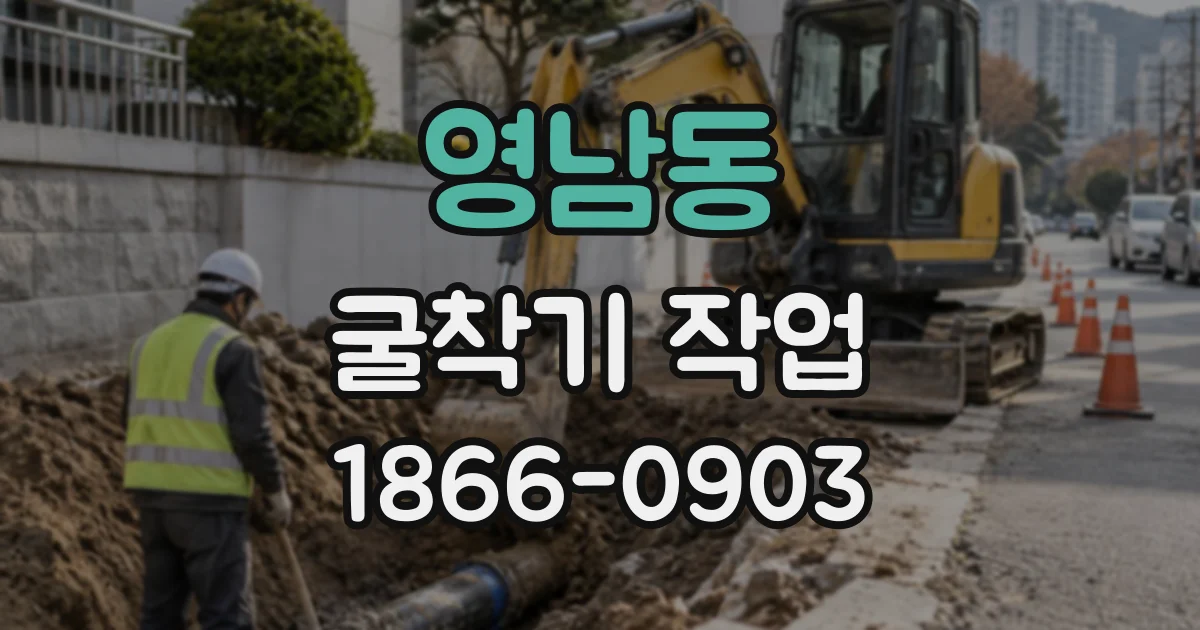 영남동 굴착기작업
