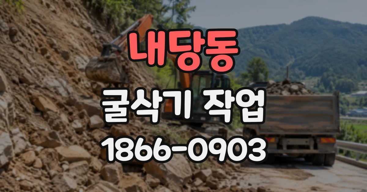 내당동 굴삭기작업