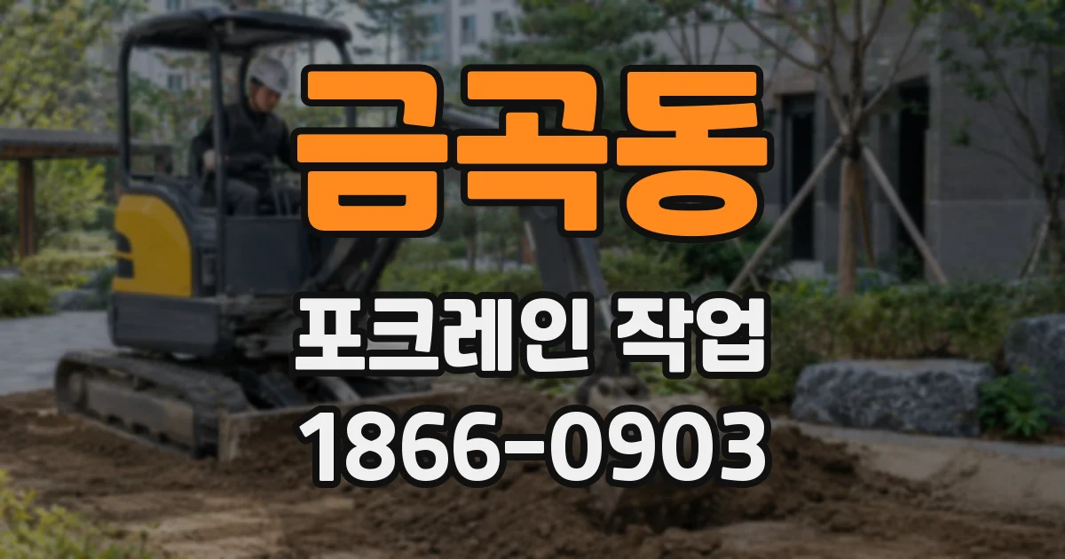 금곡동 포크레인 작업