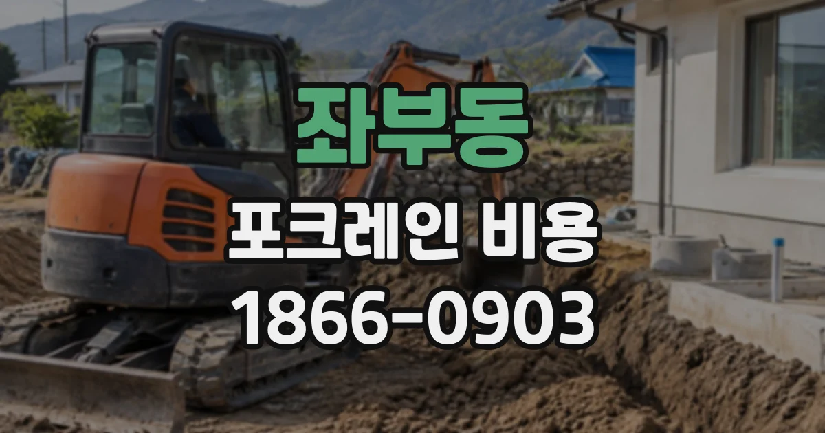 좌부동 포크레인비용