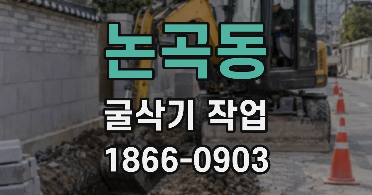 논곡동 굴삭기 작업