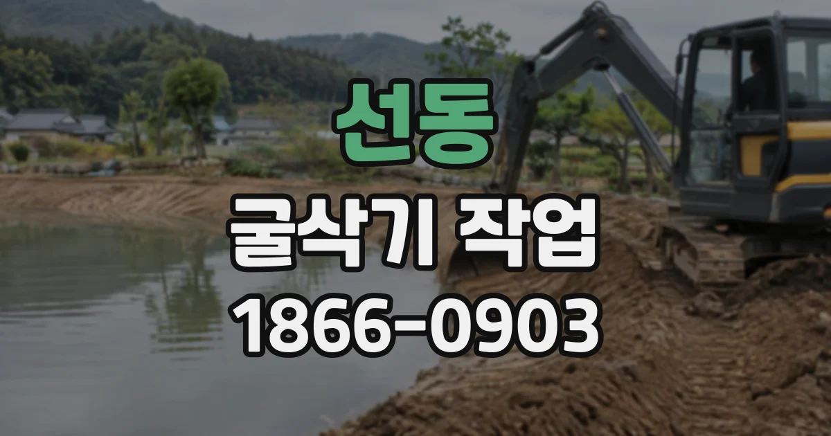 선동 굴삭기작업