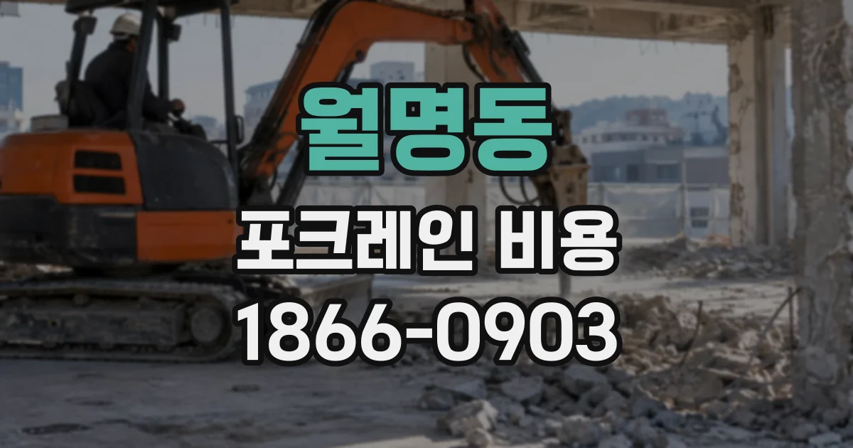 월명동 포크레인비용