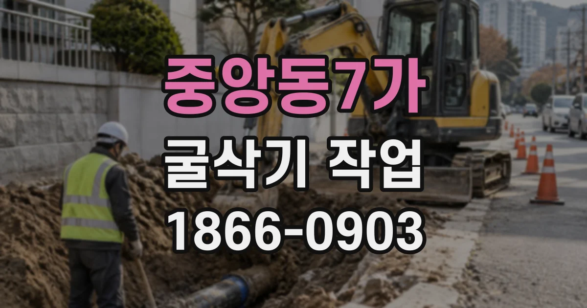 중앙동7가 굴삭기작업