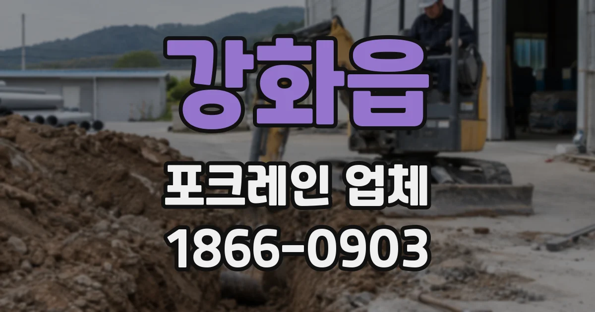 강화읍 포크레인 업체