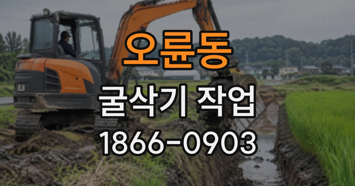 오륜동 굴삭기작업