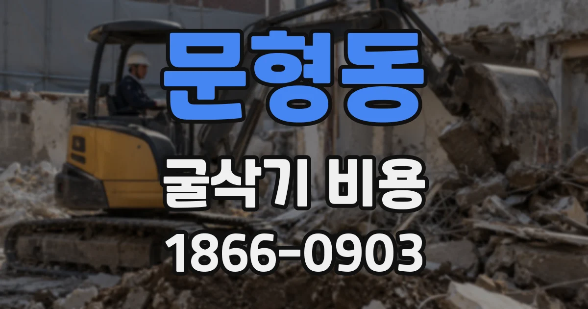 문형동 굴삭기 비용