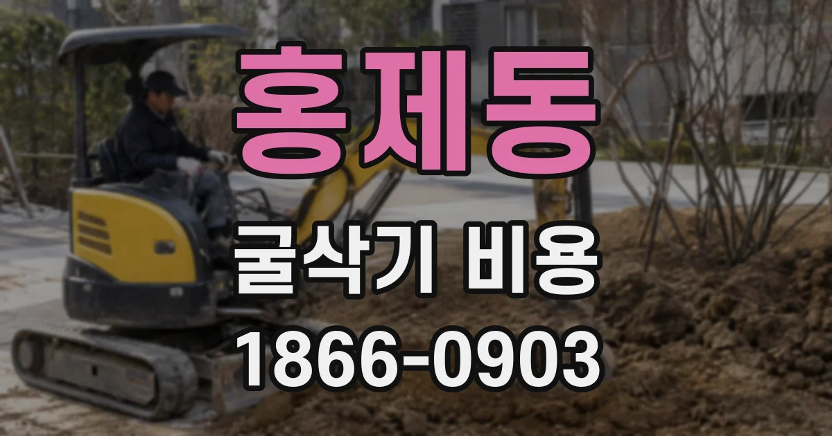 홍제동 굴삭기 비용