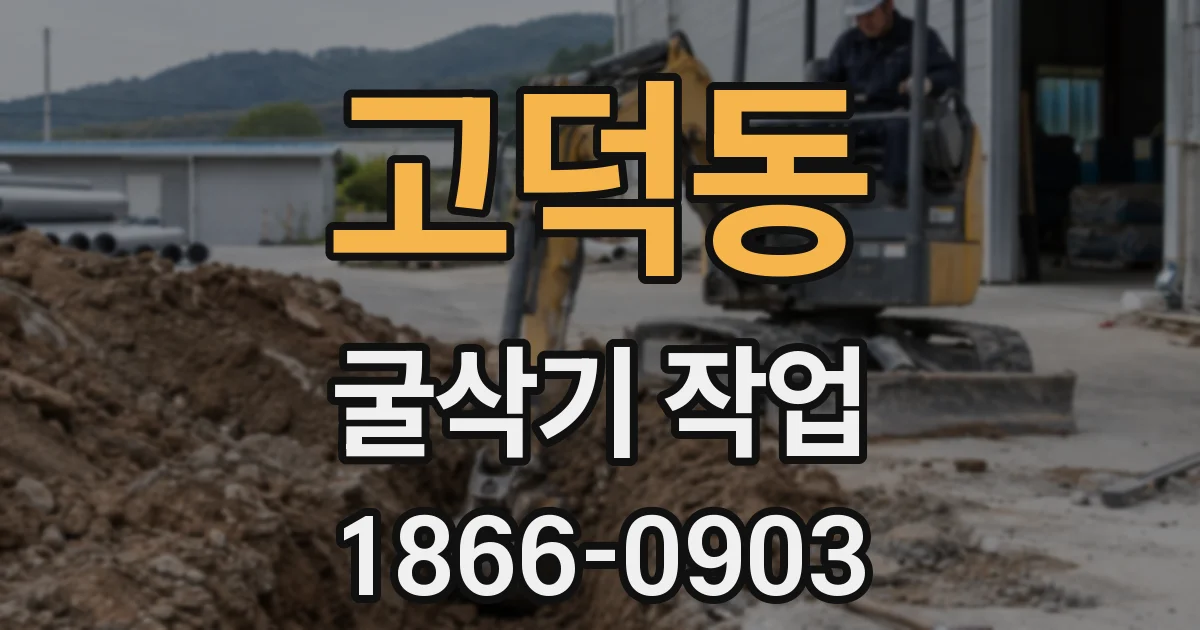 고덕동 굴삭기 작업