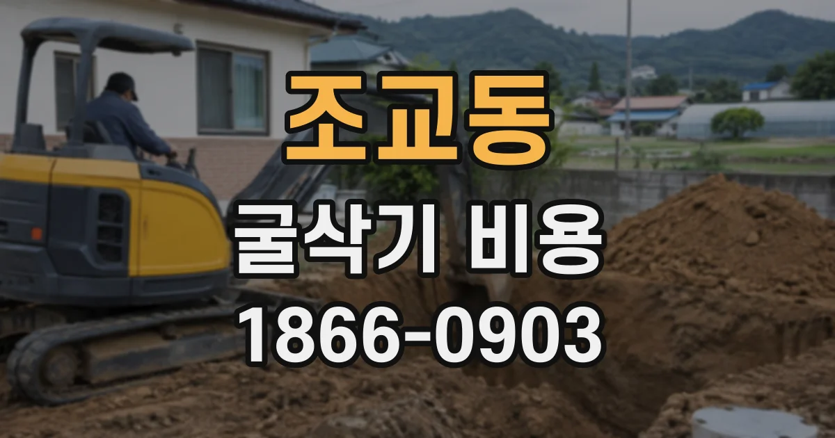 조교동 굴삭기비용