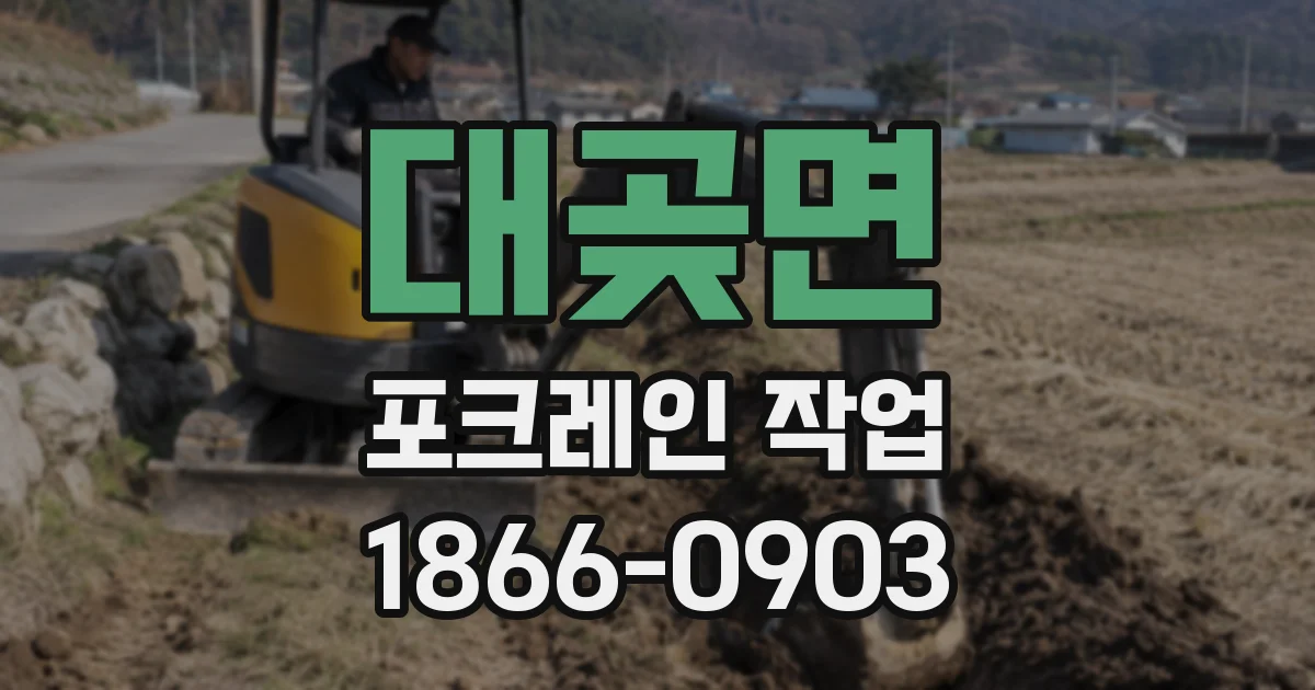 대곶면 포크레인 작업