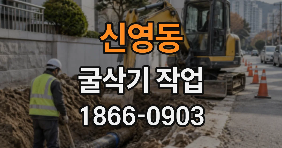 신영동 굴삭기작업