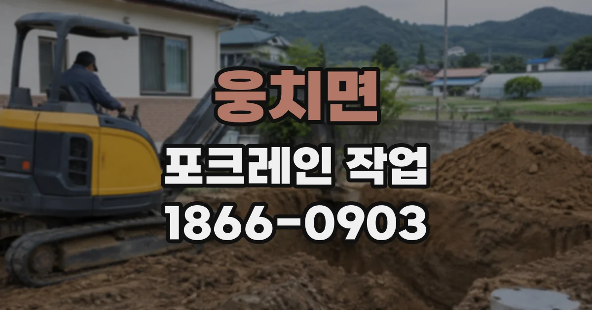 웅치면 포크레인작업
