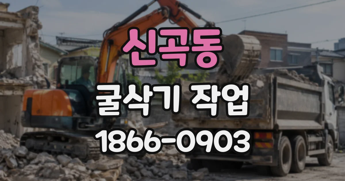 신곡동 굴삭기작업