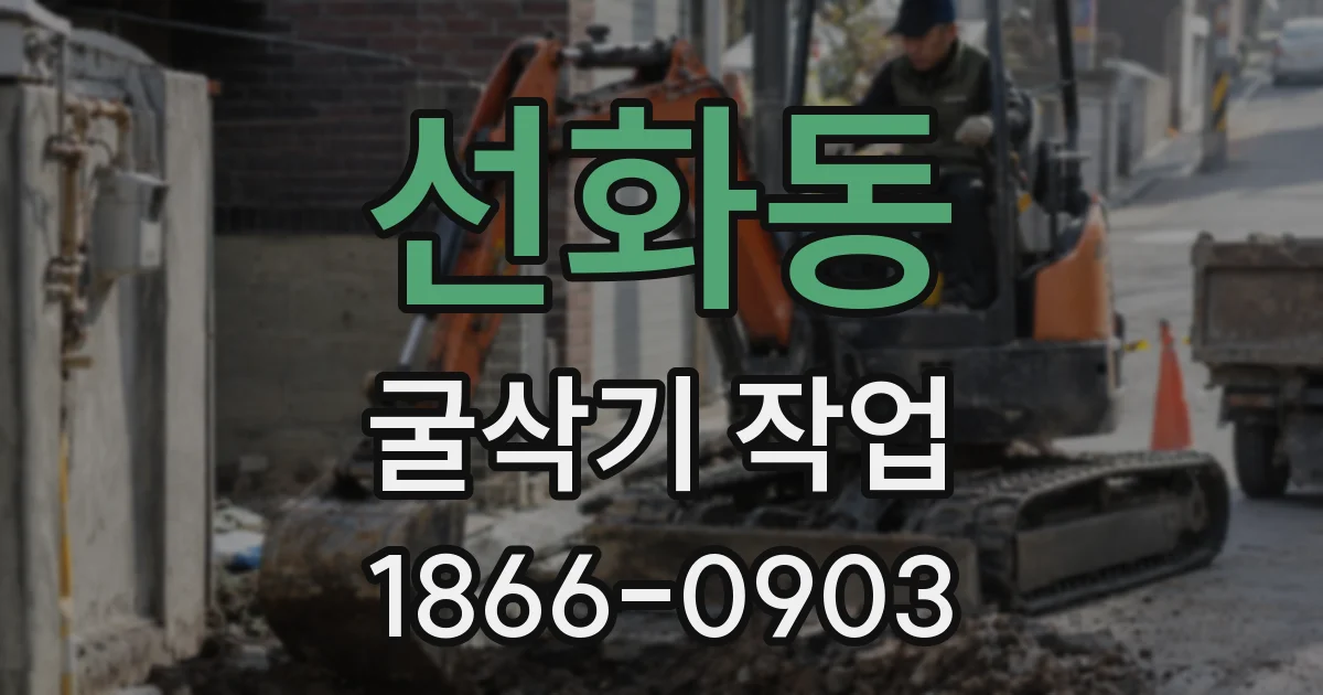 선화동 굴삭기 작업