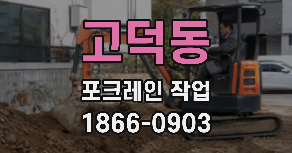 고덕동 포크레인 작업