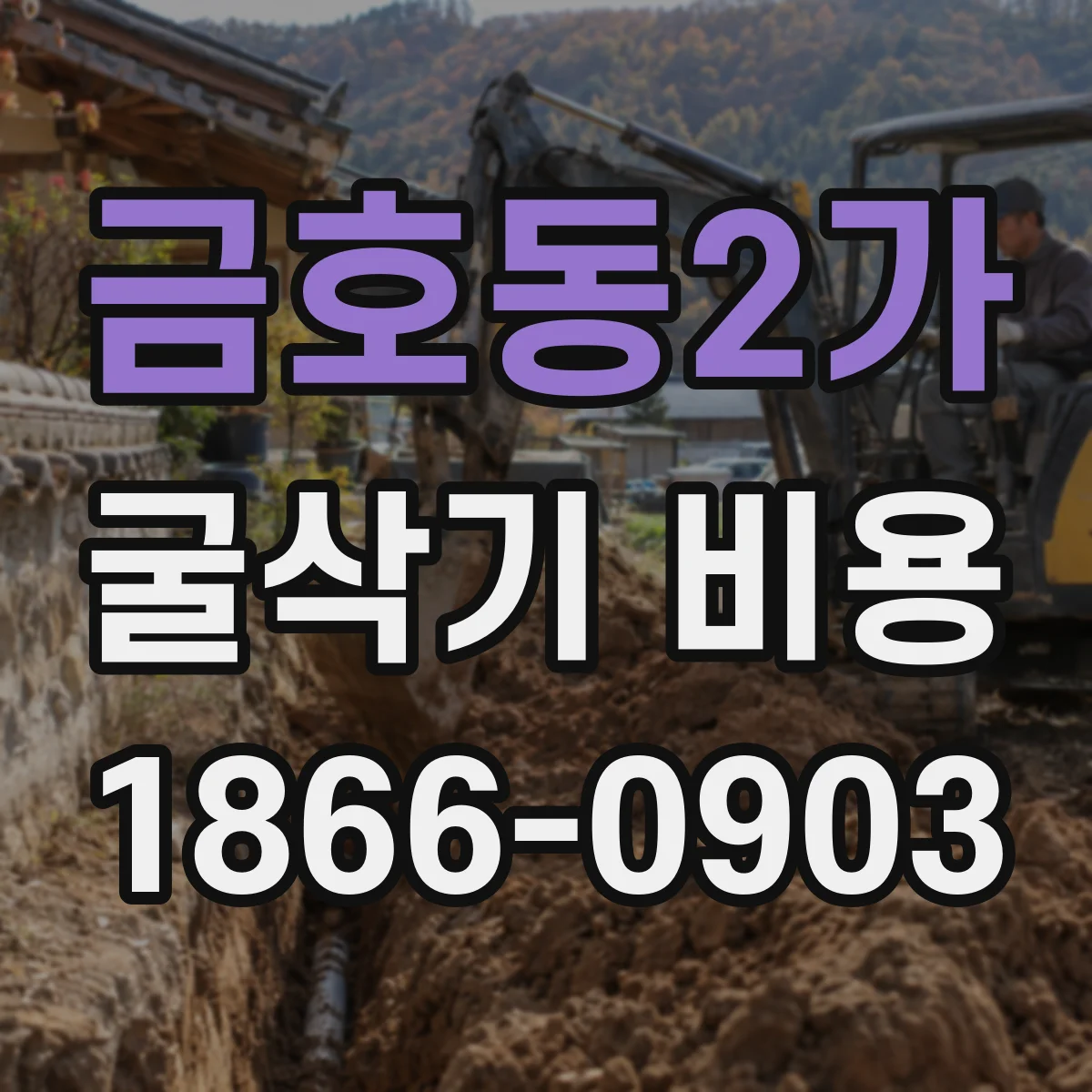금호동2가 굴삭기 비용