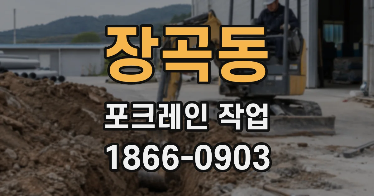 장곡동 포크레인 작업