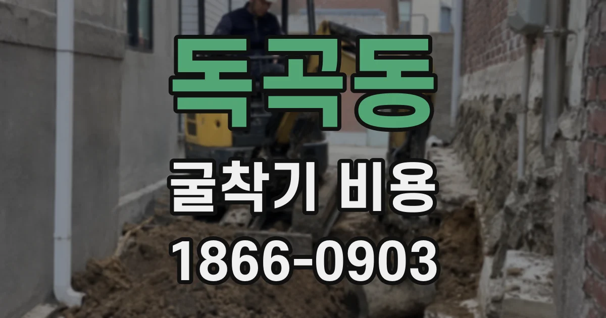 독곡동 굴착기 비용
