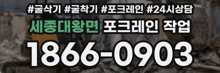 세종대왕면 포크레인 작업