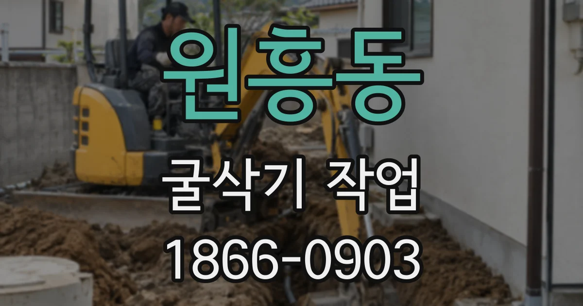 원흥동 굴삭기 작업