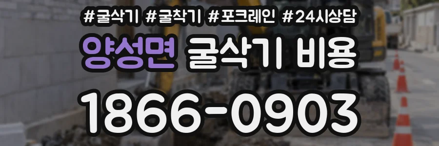 양성면 굴삭기 비용