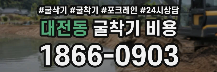 대전동 굴착기비용 상담 전화 1866-0903