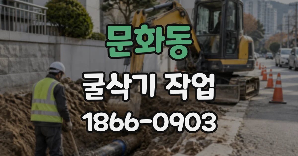 문화동 굴삭기작업