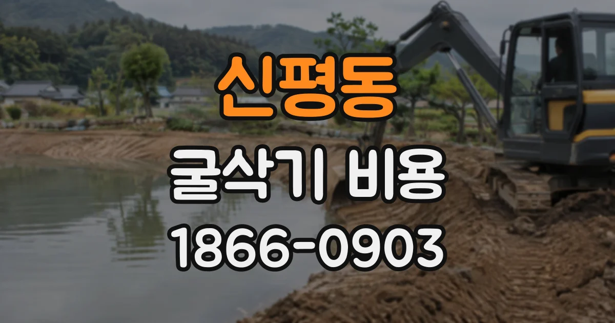 신평동 굴삭기비용