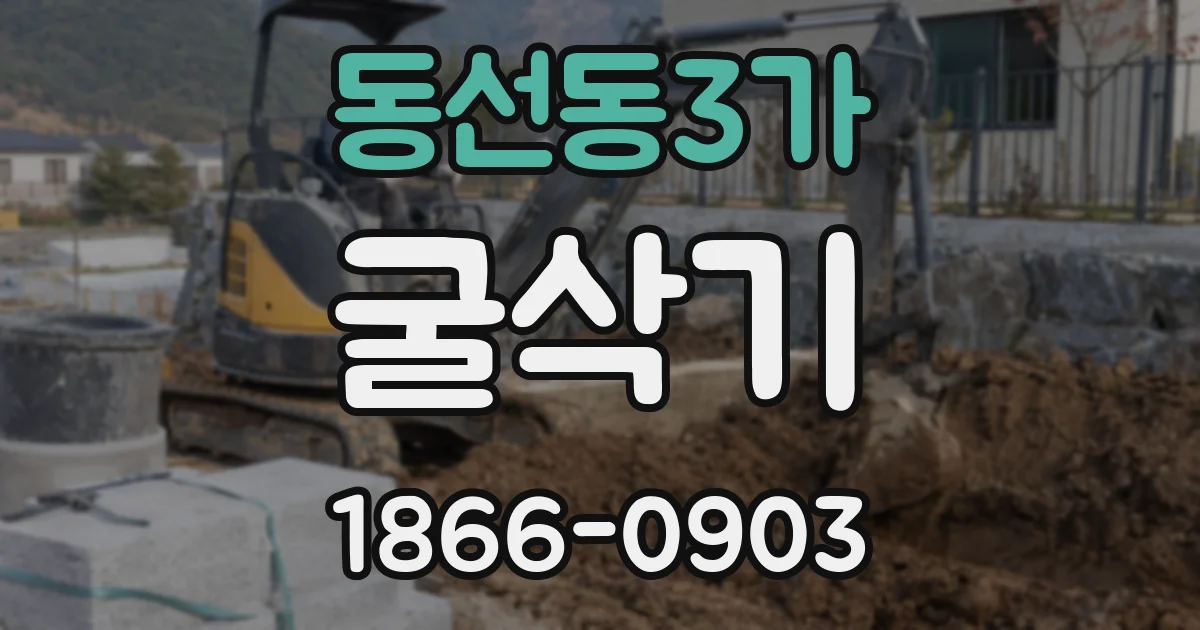 동선동3가 굴삭기