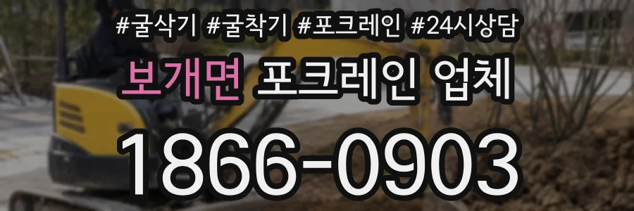 보개면 포크레인 업체