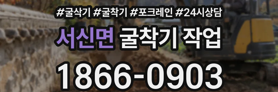 서신면 굴착기 작업