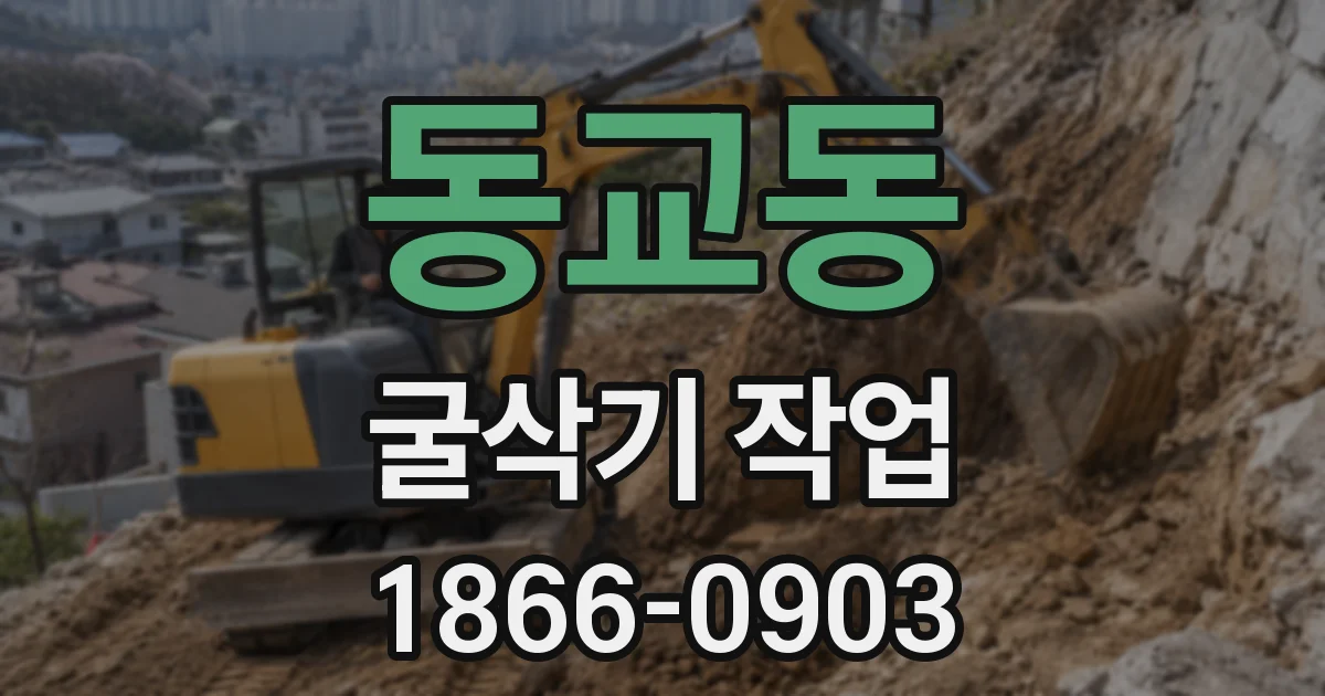 동교동 굴삭기 작업