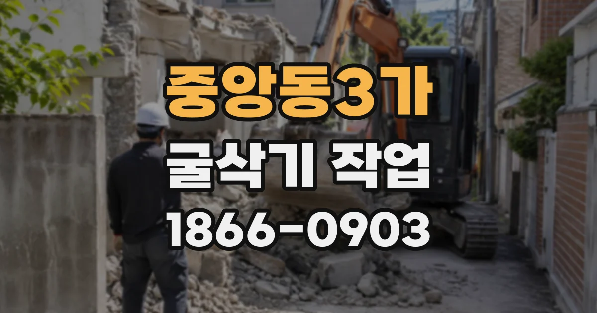 중앙동3가 굴삭기작업