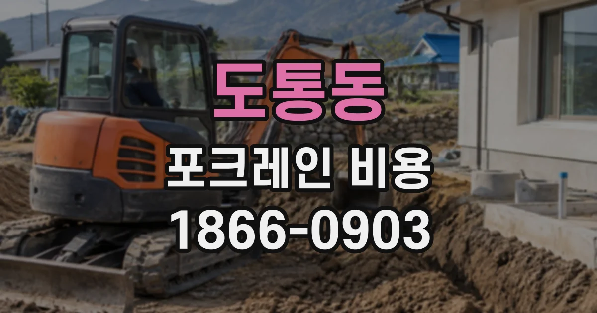 도통동 포크레인비용