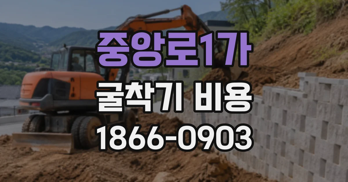 중앙로1가 굴착기비용