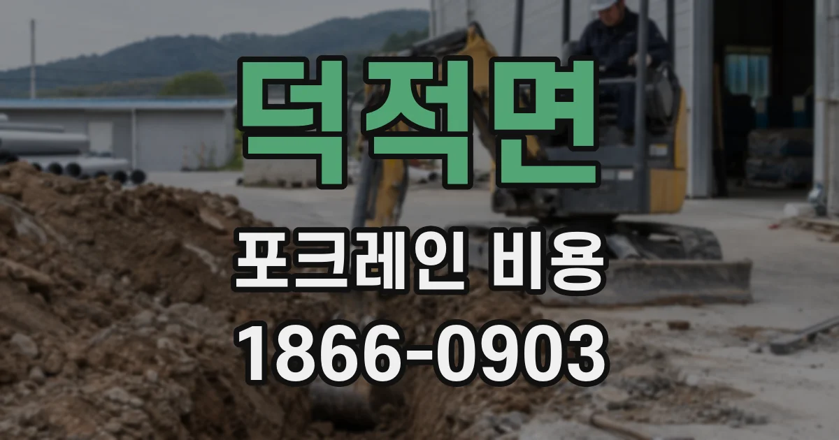 덕적면 포크레인 비용