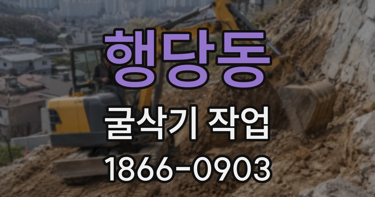 행당동 굴삭기 작업