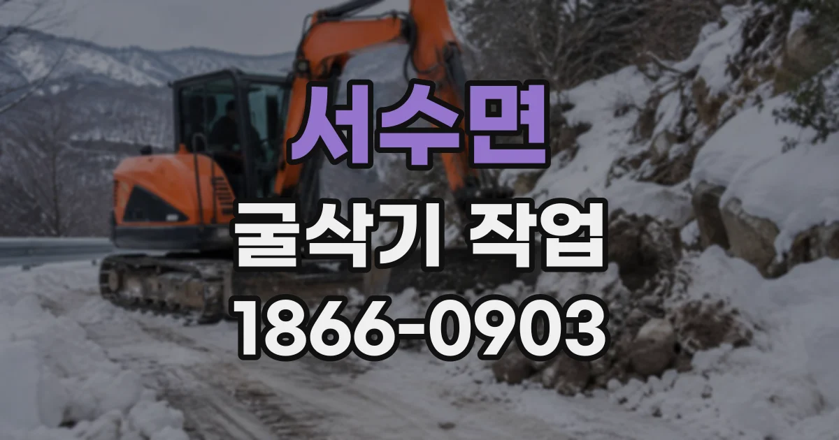 서수면 굴삭기작업