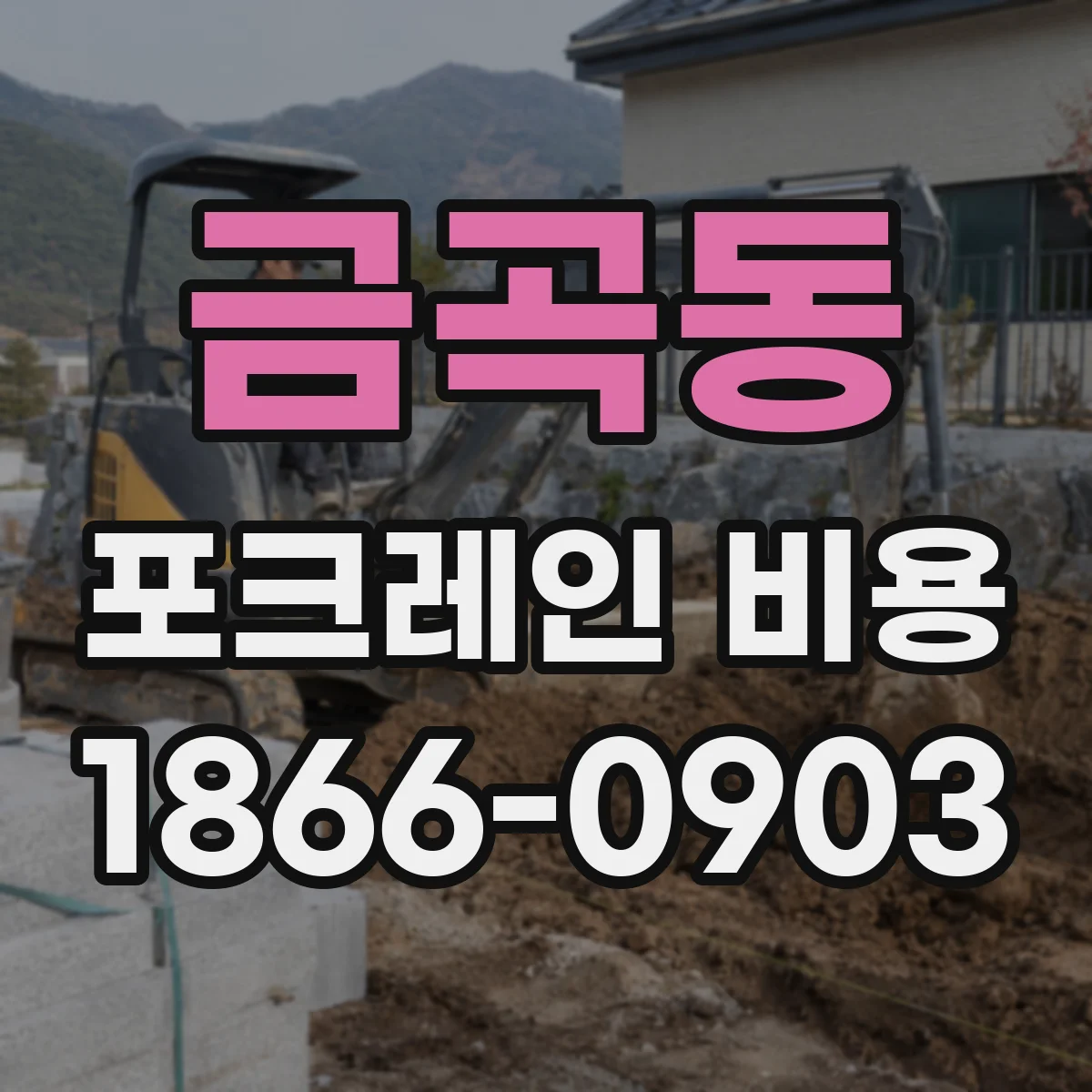 금곡동 포크레인 비용