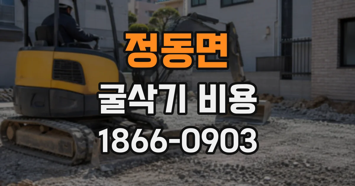 정동면 굴삭기비용