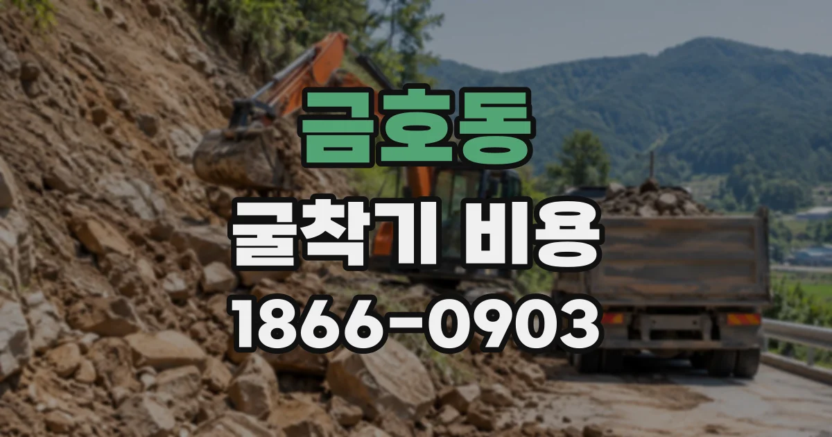 금호동 굴착기비용
