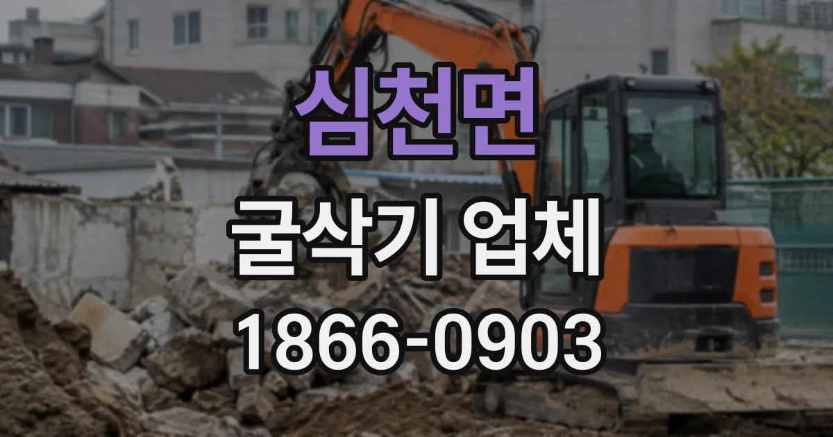 심천면 굴삭기업체