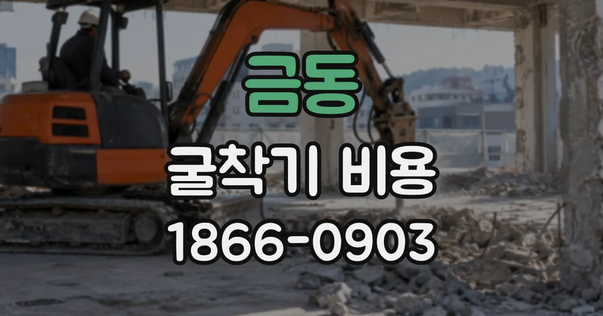 금동 굴착기비용