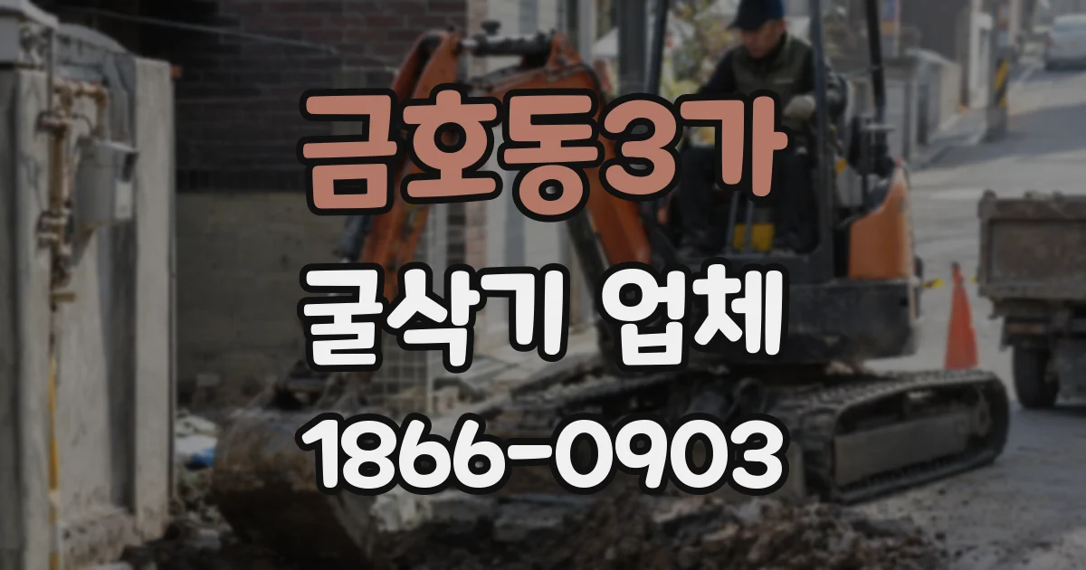 금호동3가 굴삭기 업체