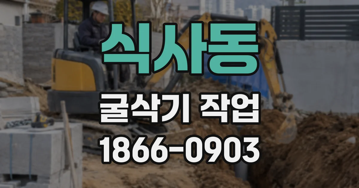 식사동 굴삭기 작업