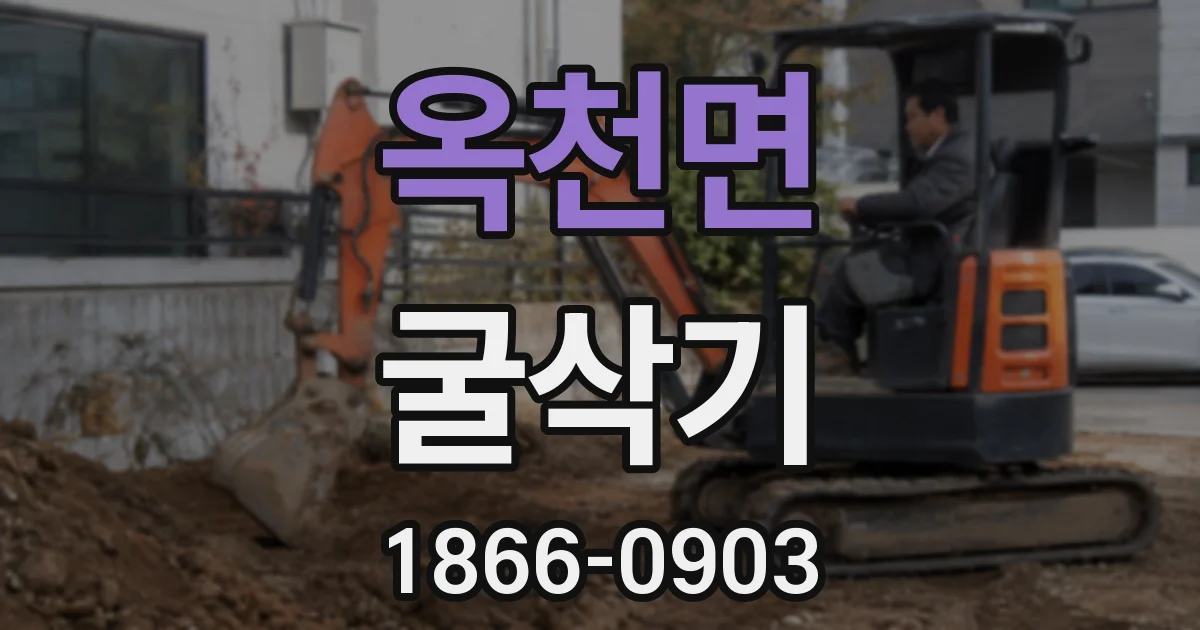 옥천면 굴삭기