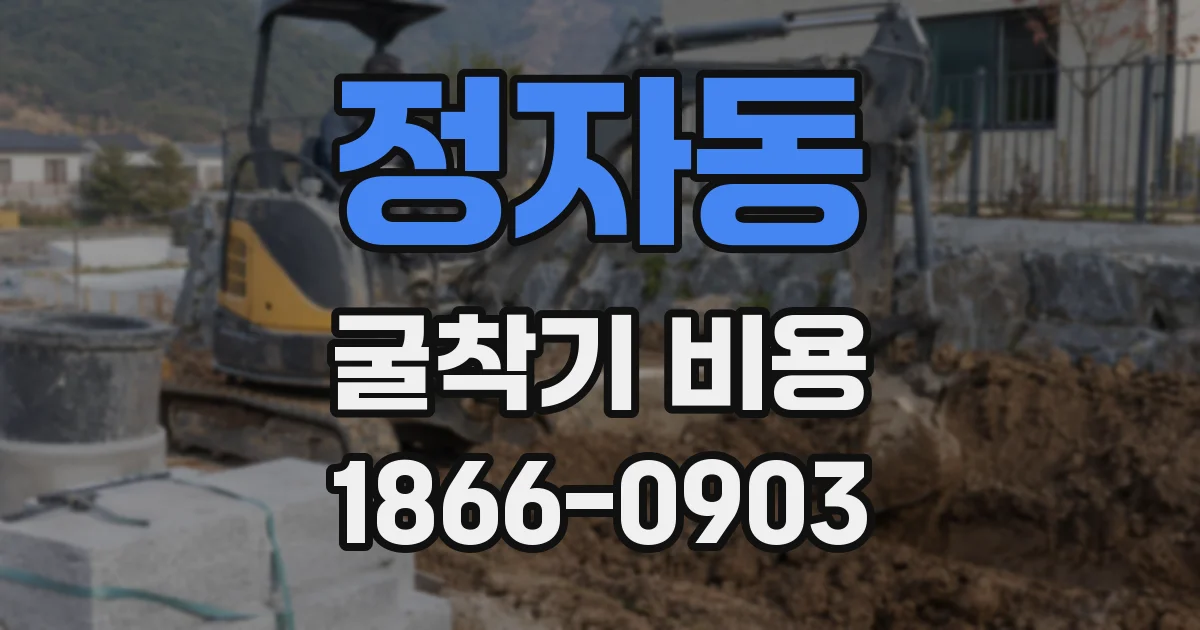 정자동 굴착기 비용